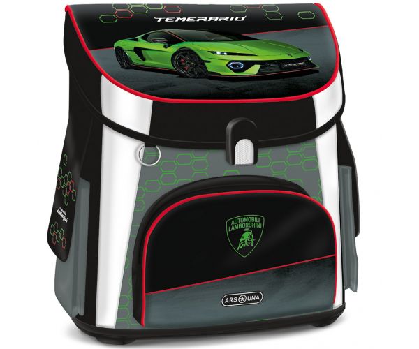 Ars Una: Lamborghini mintás ergonomikus mágneszáras iskolatáska, hátizsák 33x41x24cm