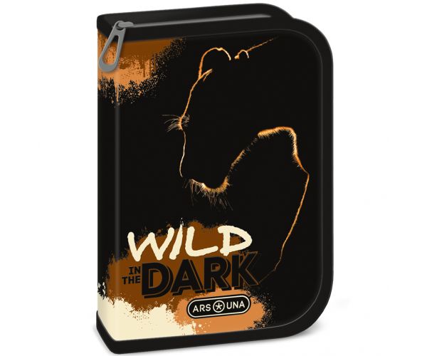 Ars Una: Wild in the dark oroszlános kihajtható töltött tolltartó 12,8x19,3x3,6cm