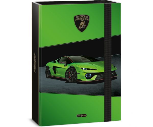 Ars Una: Zöld Lamborghini mintás füzetbox A/4
