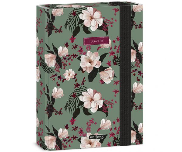 Ars Una: Flowery green virágos füzetbox A/5