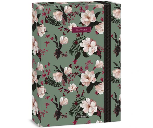 Ars Una: Flowery green virágos füzetbox A/4