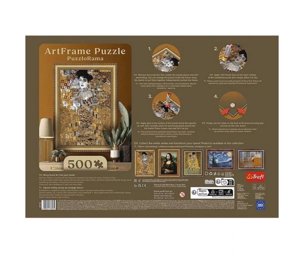 ArtFrame: Gustav Klimt - Adele Bloch-Bauer I. 500db-os puzzle kerettel - Trefl
