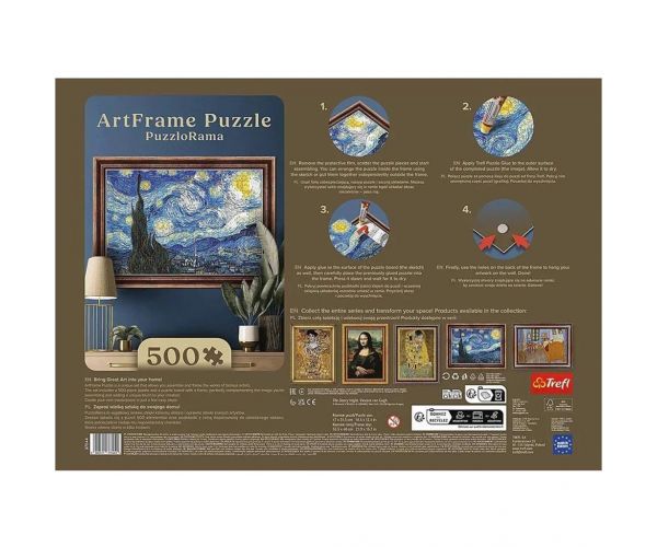 ArtFrame: Van Gogh - Csillagos éj 500db-os puzzle kerettel - Trefl