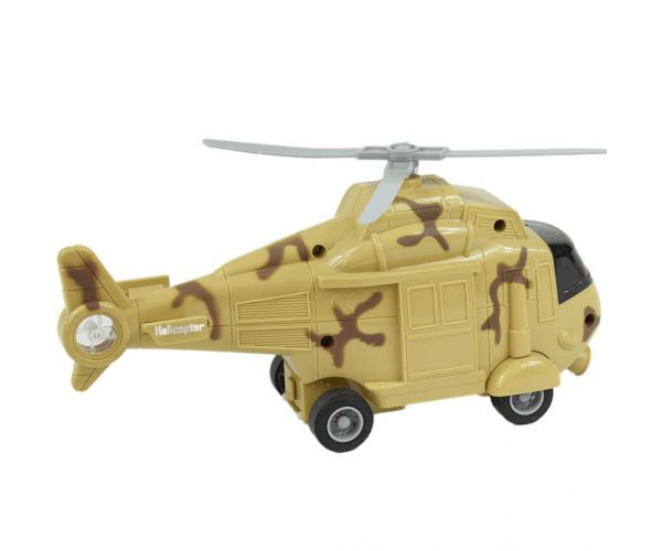 Armed Forces: Terepmintás homokszínű harci helikopter fény és hang effektekkel 1/20-as méretarány 21cm