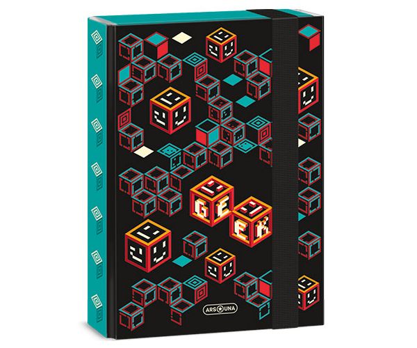 Ars Una: Geek türkiz-fekete füzetbox A/5