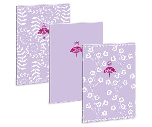 Ars Una: Soft Touch Purple Spring extra kapcsos négyzethálós füzet A/4
