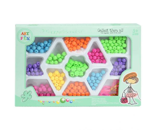 Art&Fun: Ékszerkészítő szett 100+ színes gömb alakú gyöngyökkel