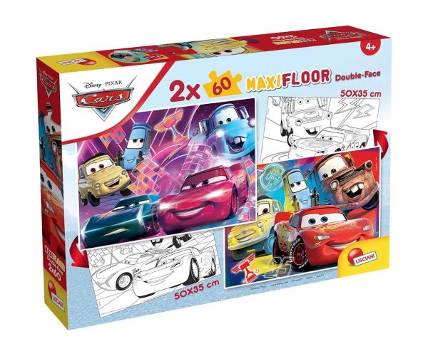 Verdák 2 az 1-ben maxi 2x60db-os puzzle és színező 50x35cm - Lisciani