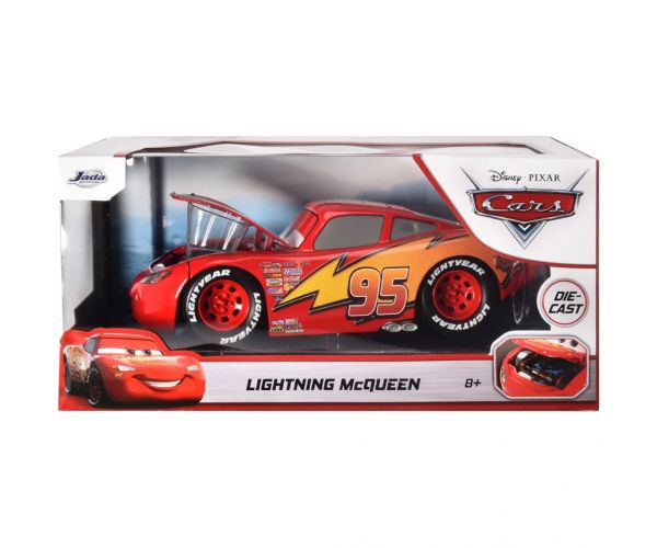 Verdák: Villám McQeen fém autó nyitható motorháztetővel 1/24 méretarányban - Simba Toys