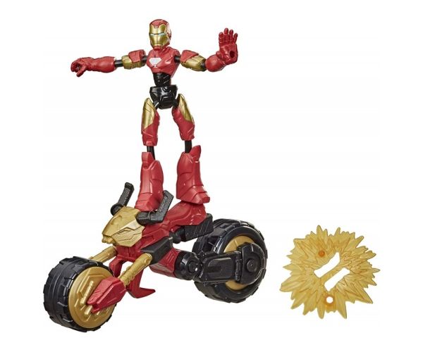 Bosszúállók Bend and Flex Rider Vasember figura motorral - Hasbro
