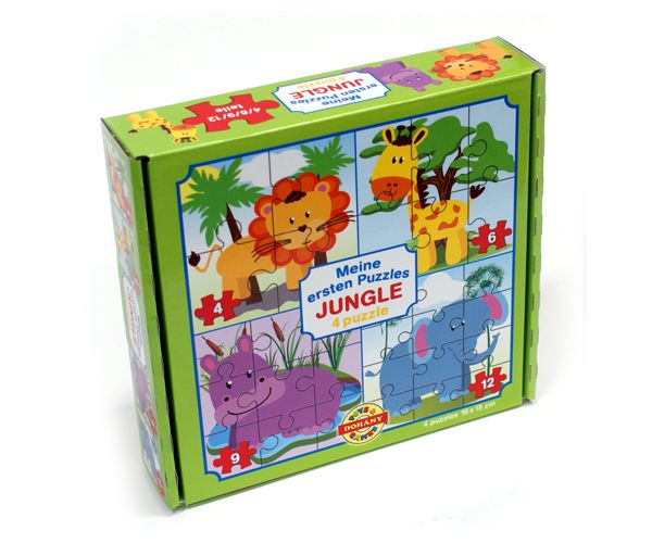 Az első puzzle-öm: Dzsungel állatok 4 az 1-ben baby puzzle