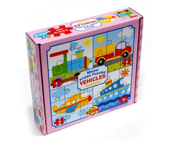 Az első puzzle-öm: Járművek 4 az 1-ben baby puzzle