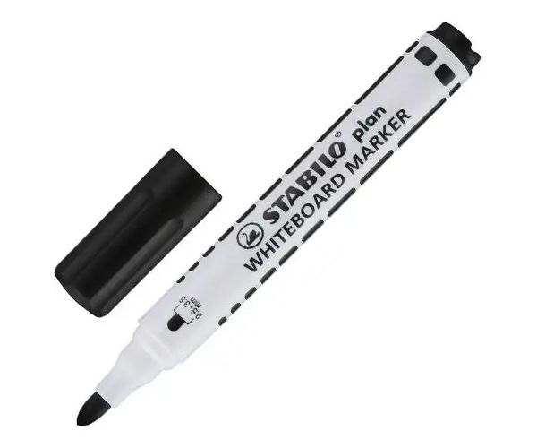 Stabilo: Plan WhiteBoard fixka na tabuľu v čiernej farbe