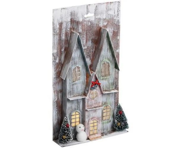 Stop & Look: Papierový vianočný domček so svetlom 17x5x30cm