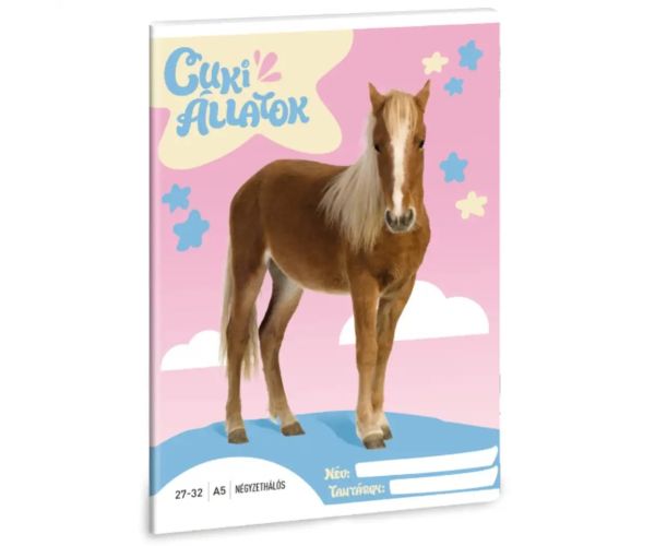 Ars Una: Roztomilé zvieratá - Palomino Pony kockovaný zošit A/5 27-32