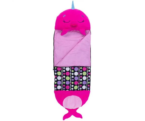 Happy Nappers: Ružová veľryba, spací vak s vankúšom 137cm
