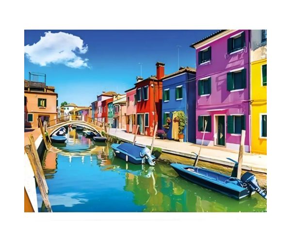 Diamantové puzzle: Benátsky diamantový maliarsky set 30x40cm