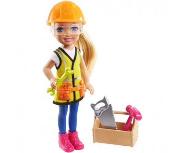 Barbie: Chelsea staviteľka kariérna bábika 15cm - Mattel