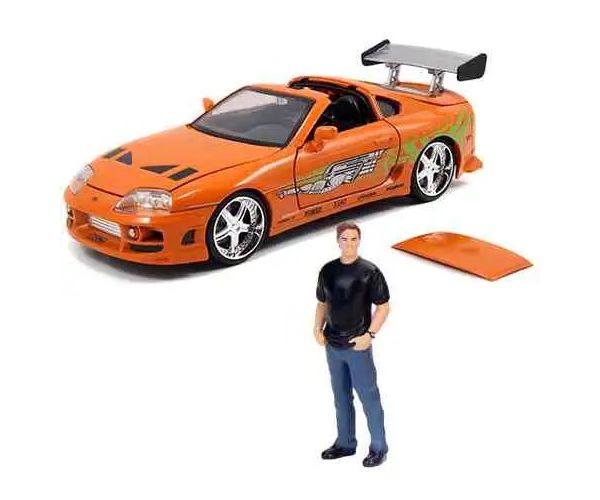 Rýchlo a zbesilo: Figúrka Brian a model auta Toyota Supra 1/24 - Simba Toys