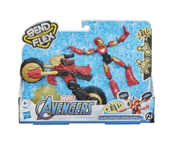 Avengers Bend and Flex Rider Iron Man figura s motorkou - Hasbro