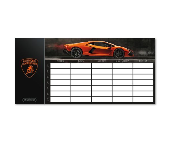 Ars Una: Lamborghini Aventador jednostranný, obojstranný rozvrh hodín