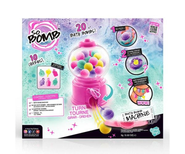 So Bomb: Bombička do kúpeľa v guľovom dávkovači, s prekvapivým príveskom