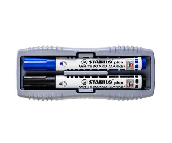Stabilo: Plan WhiteBoard modrá a čierna fixka na tabuľu + špongia