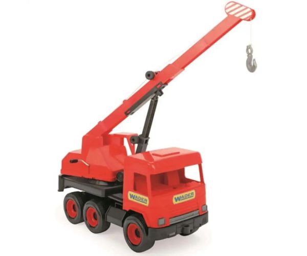 Middle Truck: Žeriavové auto 43 cm červené - Wader