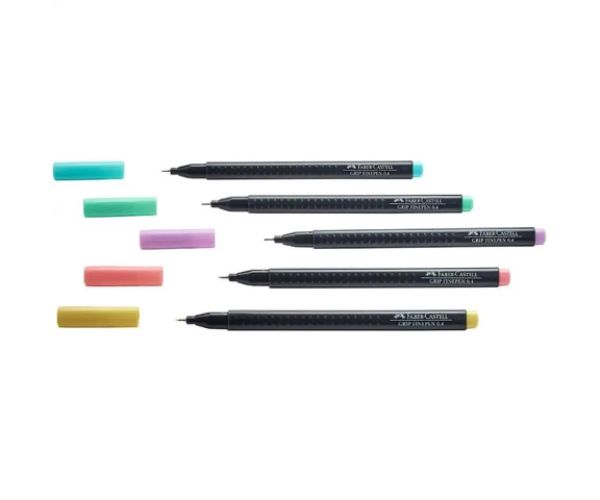 Faber-Castell: Grip 0,4mm-ový pastelový popisovač 5 dielny set