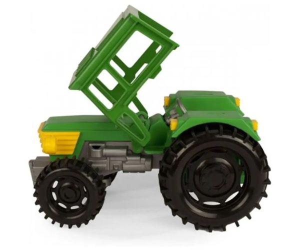 Zelený traktor s prívesom pre kone 38 cm - Wader
