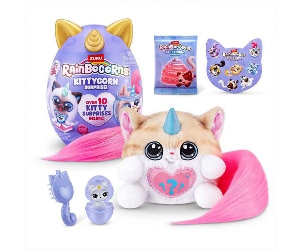 Rainbocorns: Vrecková Kittycorn prekvapivá mačička plyšová figúrka v rôznych variantoch 1ks
