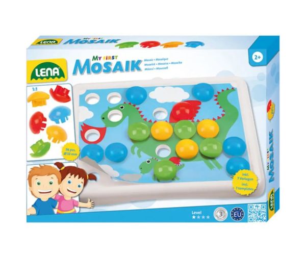 LENA: Mosaik Prvý Pötyi kreatív set 7 vzormi 32mm 36ks