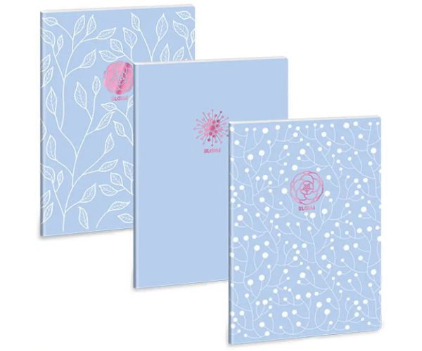 Ars Una: Soft Touch Skyblue Spring zošit s bodkami a extra sponami