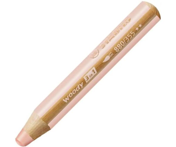 Stabilo Woody 3in1 farebná ceruzka vo svetlo-ružovej farbe