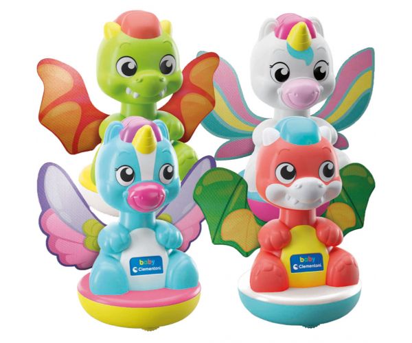 Baby Spin & Dream unikornis és sárkány babajáték 1db - Clementoni
