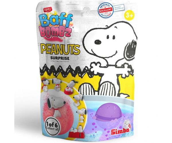 Baff Bombz fürdőbomba meglepetés Peanuts figurával - Simba Toys