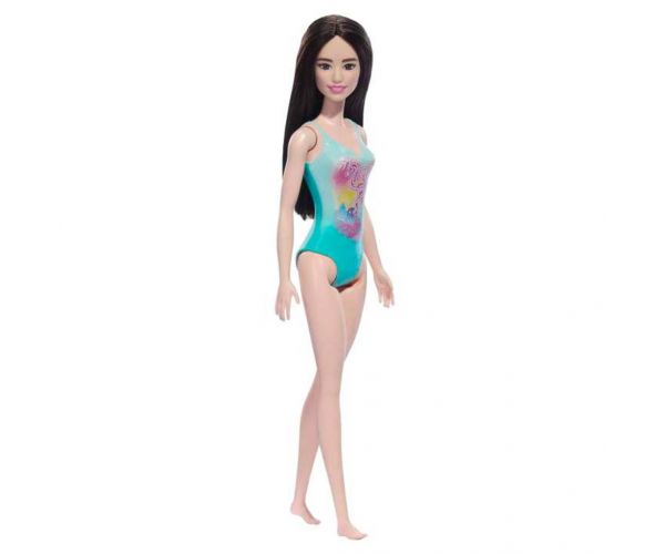 Barbie Beach baba kék mintás fürdőruhában - Mattel