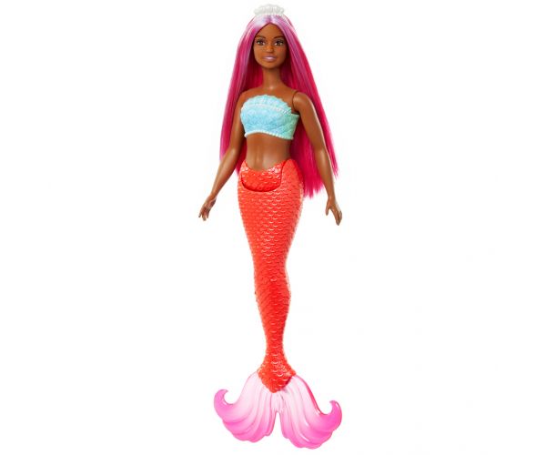 Barbie Dreamtopia: Sellő baba rózsaszín hajjal és korallszínű uszonnyal - Mattel