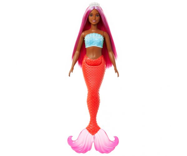 Barbie Dreamtopia: Sellő baba rózsaszín hajjal és korallszínű uszonnyal - Mattel