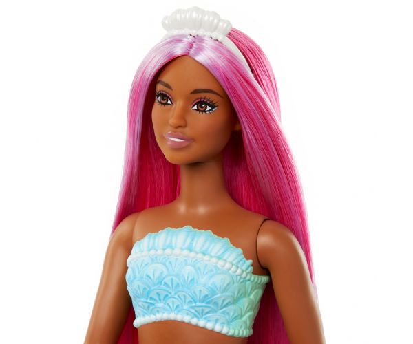 Barbie Dreamtopia: Sellő baba rózsaszín hajjal és korallszínű uszonnyal - Mattel