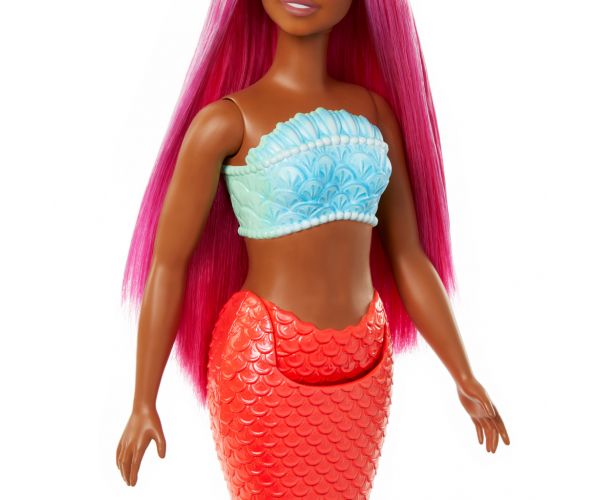 Barbie Dreamtopia: Sellő baba rózsaszín hajjal és korallszínű uszonnyal - Mattel