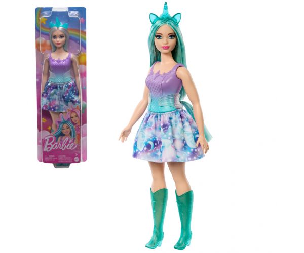Barbie Dreamtopia: Unikornis baba kék-lila ruhában - Mattel