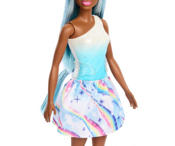 Barbie Dreamtopia: Unikornis baba kék szivárványos ruhában - Mattel