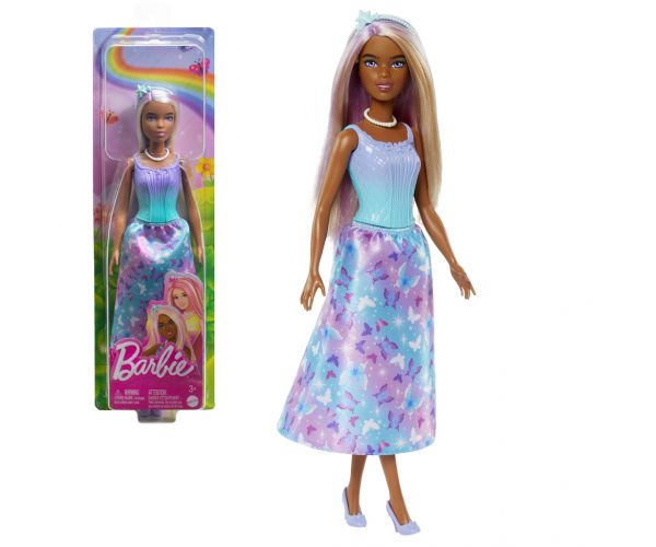 Barbie Dreamtopia: Hercegnő baba kék-lila pillangós ruhában - Mattel