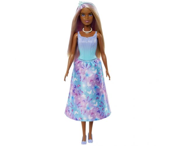 Barbie Dreamtopia: Hercegnő baba kék-lila pillangós ruhában - Mattel