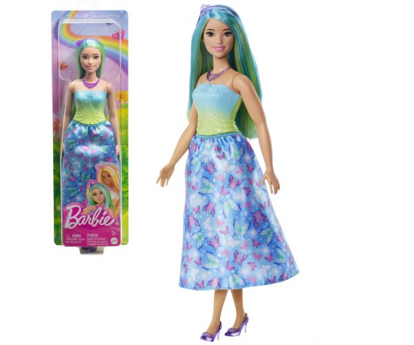 Barbie Dreamtopia: Hercegnő baba kék pillangós ruhában - Mattel
