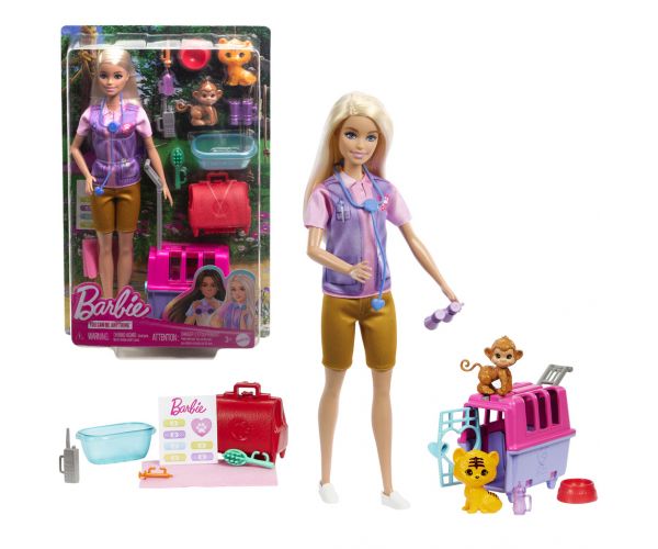 Barbie: Vadállatmentő karrierbaba kiegészítőkkel - Mattel