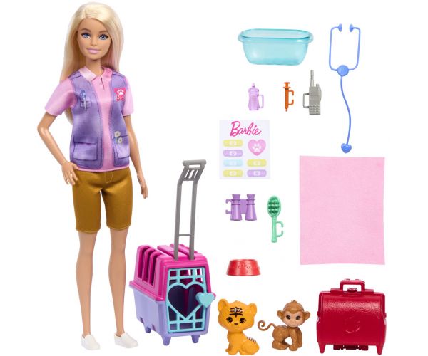 Barbie: Vadállatmentő karrierbaba kiegészítőkkel - Mattel