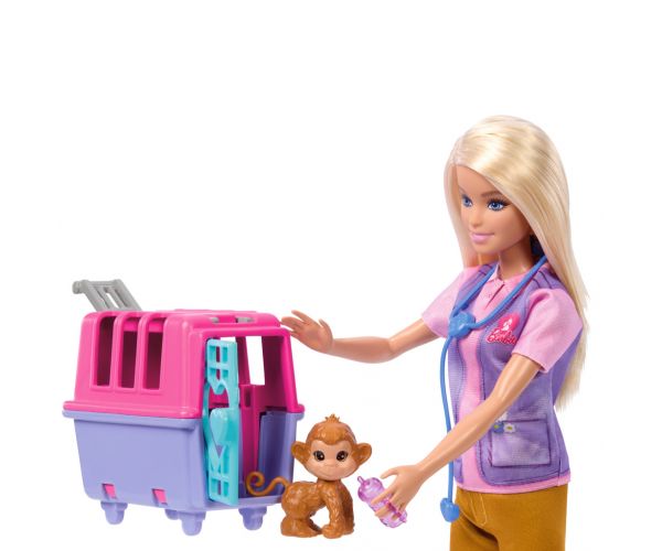 Barbie: Vadállatmentő karrierbaba kiegészítőkkel - Mattel
