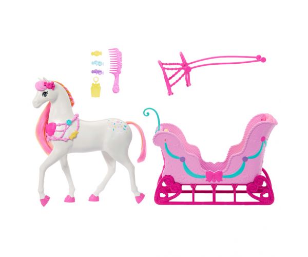 Barbie Diótörő - Havas Szán Készlet Paripával - Mattel